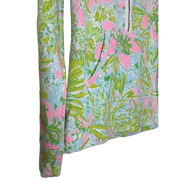 Lilly Pulitzer Skipper Half Zip Popover Coconut Jungle Small Great Gift - Picture 6 of 14